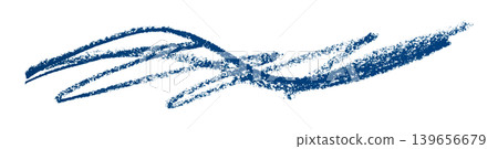 blue pencil strokes isolated on transparent background 139656679