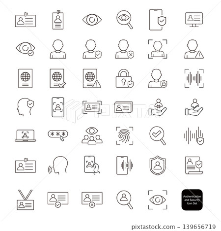 Authentication and Security Icon Set Authentication and Security Icon Set 139656719