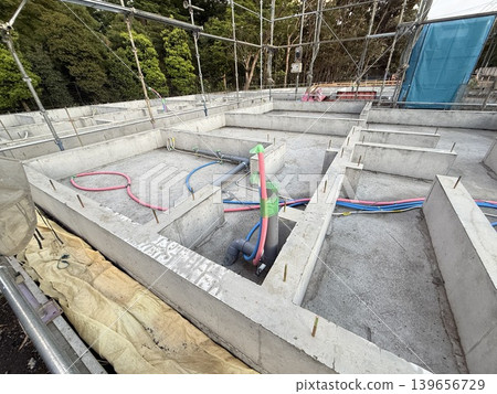 Foundation of a detached house Foundation of a detached house 139656729
