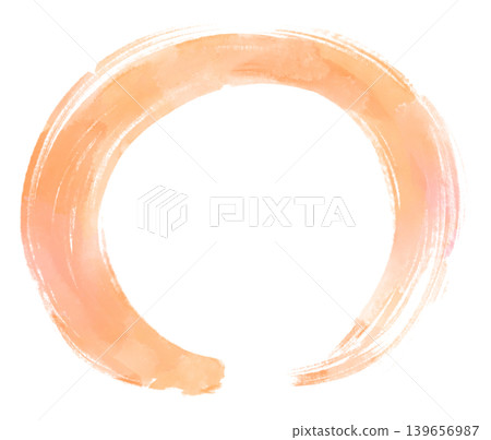 Japanese-style circular watercolor brush material | Hand-drawn blurred brush circular frame Japanese-style circular watercolor brush material | Hand-drawn blurred brush circular frame 139656987
