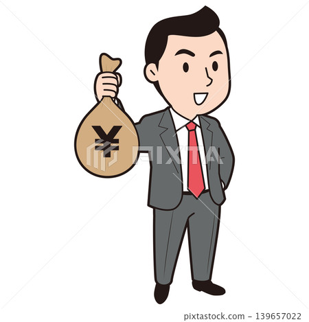 Male businessman holding Japanese yen Male businessman holding Japanese yen 139657022