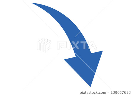 Arrow, Downward, Blue, Single item Arrow, Downward, Blue, Single item 139657653