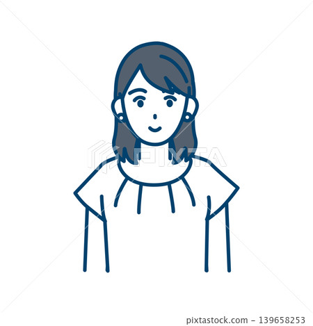 一位外表清純無辜的年輕女子的插圖 139658253
