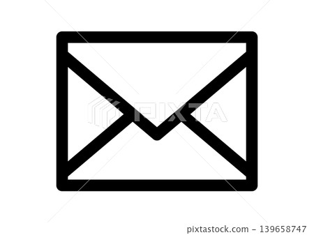 電子郵件圖標,信封,黑白,簡約,向量圖 電子郵件圖標,信封,黑白,簡約,向量圖 139658747