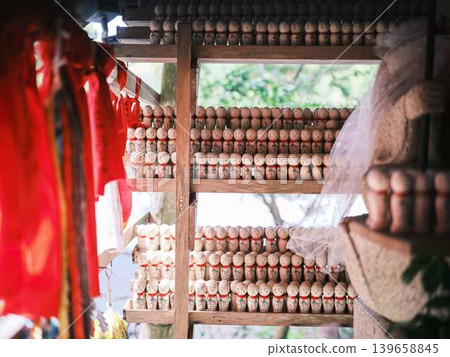 One-Word Jizo Kokeshi doll, photo of Chikurinji Temple One-Word Jizo Kokeshi doll, photo of Chikurinji Temple 139658845