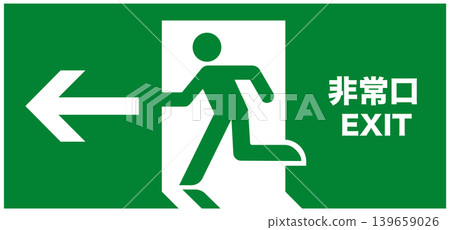 Emergency exit signs Emergency exit signs 139659026