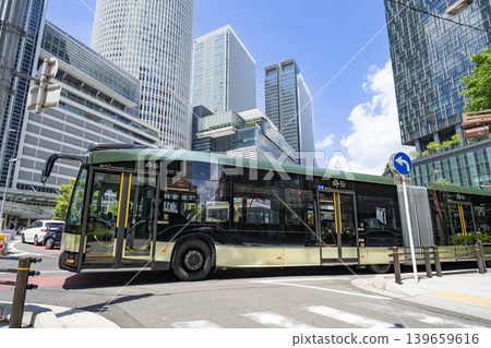 SRT (Smart Roadway Transit) running in front of Nagoya Station SRT (Smart Roadway Transit) running in front of Nagoya Station 139659616