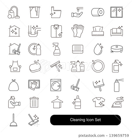 Cleaning icon set 139659759