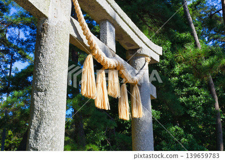 天橋立神社(橋立明神):面向阿蘇灣的鳥居(京都府宮津市) 天橋立神社(橋立明神):面向阿蘇灣的鳥居(京都府宮津市) 139659783