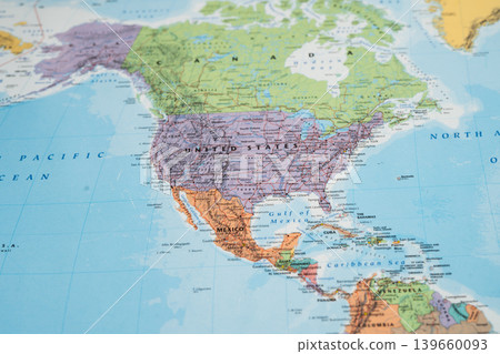 Bangkok, Thailand July 13, 2025 USA America in world map. Bangkok, Thailand July 13, 2025 USA America in world map. 139660093