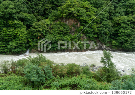 The Kurobe River, a raging torrent. The Kurobe River, a raging torrent. 139660172