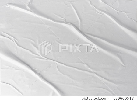 White crumpled paper background, blank wrinkled sheet White crumpled paper background, blank wrinkled sheet 139660518