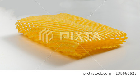 Foam Packaging Net Isolated, Expanded Polyethylene Net, EPE Foam Mesh Net Packaging for Fruit and Vegetables Foam Packaging Net Isolated, Expanded Polyethylene Net, EPE Foam Mesh Net Packaging for Fruit and Vegetables 139660623