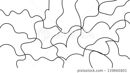 Chaotic line abstract pattern, wavy doodle thread vector background Chaotic line abstract pattern, wavy doodle thread vector background 139660801