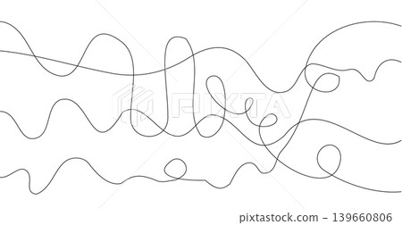 Chaotic line abstract pattern, wavy doodle thread vector background Chaotic line abstract pattern, wavy doodle thread vector background 139660806