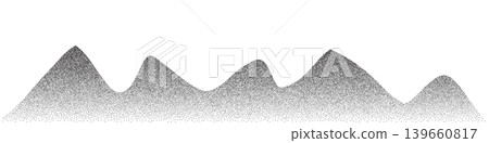 Dot mountain pattern, grain landscape abstract pattern 139660817