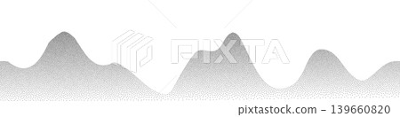 Dot mountain pattern, grain landscape abstract pattern 139660820