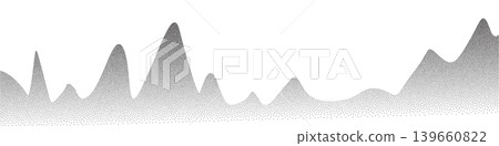 Dot mountain pattern, grain landscape abstract pattern 139660822