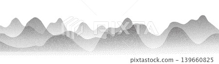 Dot mountain pattern, grain landscape abstract pattern Dot mountain pattern, grain landscape abstract pattern 139660825