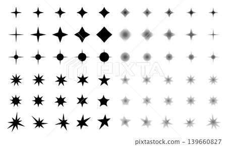 Halftone dot sparkle, stipple y2k star Halftone dot sparkle, stipple y2k star 139660827