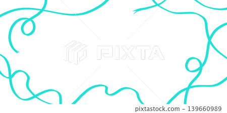 Mint green ribbon frame illustration Mint green ribbon frame illustration 139660989