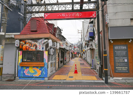[Beppu City, Oita Prefecture] Scenery of the back alleys of Beppu Onsen and the Yasaka Brick Street shopping district. 139661787