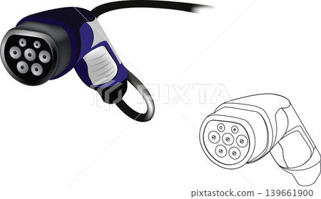 electric charging plug for electric and hybrid cars- electric charging plug for electric and hybrid cars- 139661900