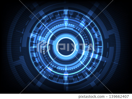 Abstract background with blue tech circles Abstract background with blue tech circles 139662407