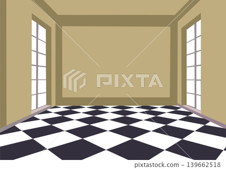 room with checkered floor person room with checkered floor person 139662518