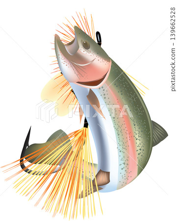 sport fishing trout stickers 139662528