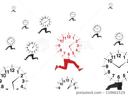 person runs with the clock person runs with the clock 139662529