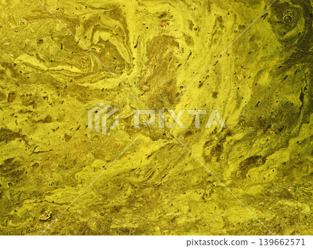 yellow abstract color paints on water surface 139662571