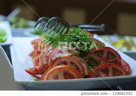 fresh and delicious salads at the hotel buffet fresh and delicious salads at the hotel buffet 139662581