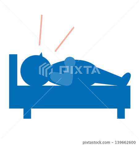 An illustration of a silhouetted figure lying on a bed. An illustration of a silhouetted figure lying on a bed. 139662600