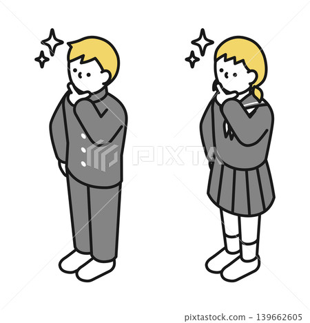 等距插畫:中學男生和女生炫耀 等距插畫:中學男生和女生炫耀 139662605
