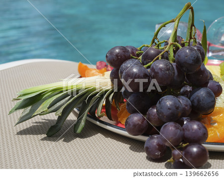 fresh grapes by the pool fresh grapes by the pool 139662656