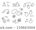 Simple fruit line art set 139663004
