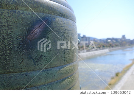 Sanjo Bridge's spire and sword wounds Sanjo Bridge's spire and sword wounds 139663042