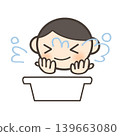 Children washing face 139663080