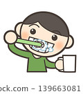Teeth brushing child 139663081