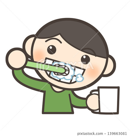 Teeth brushing child Teeth brushing child 139663081