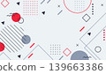 Abstract geometric memphis style background with copy space 139663386