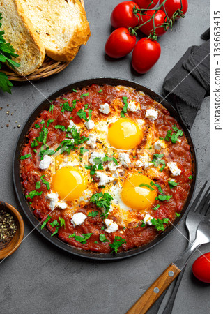Shakshuka healthy breakfast Shakshuka healthy breakfast 139663415