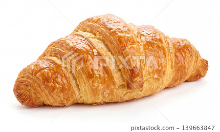 Golden brown croissant dusted with powdered sugar on a white background baked goods french pastry butter croissant food preparation snack food morning meal croissant breakfast viennoiserie Golden brown croissant dusted with powdered sugar on a white background baked goods french pastry butter croissant food preparation snack food morning meal croissant breakfast viennoiserie 139663847