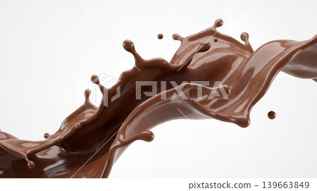 Rich chocolate splash and swirl liquid motion chocolate confectionery beverage abstract isolated refreshing delicious movement background artistic refreshment delicacy Rich chocolate splash and swirl liquid motion chocolate confectionery beverage abstract isolated refreshing delicious movement background artistic refreshment delicacy 139663849
