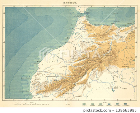 19th-century map of Morocco 19th-century map of Morocco 139663983