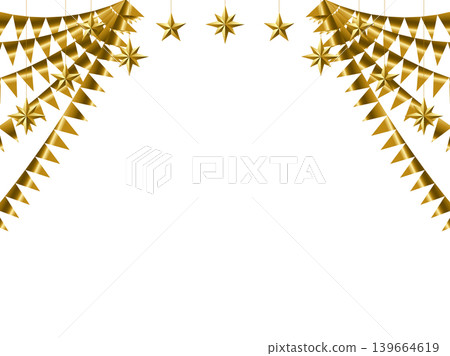 Triangle, Star Garland 4, 1 Gold Triangle, Star Garland 4, 1 Gold 139664619