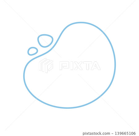 Minimal abstract outline organic blob shape in blue line style set. Round amoeba form with soft bubble and frame. Fluid organic element with a modern touch, simple shape for creative set or badge Minimal abstract outline organic blob shape in blue line style set. Round amoeba form with soft bubble and frame. Fluid organic element with a modern touch, simple shape for creative set or badge 139665106