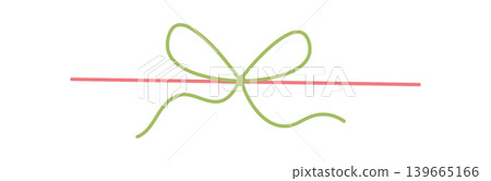 Coquette hand drawn bow with lace detail and wavy ribbon line in soft green and red. Cute girly knot as romantic border frame. Simple vintage card element for invitation menu or love note decor Coquette hand drawn bow with lace detail and wavy ribbon line in soft green and red. Cute girly knot as romantic border frame. Simple vintage card element for invitation menu or love note decor 139665166
