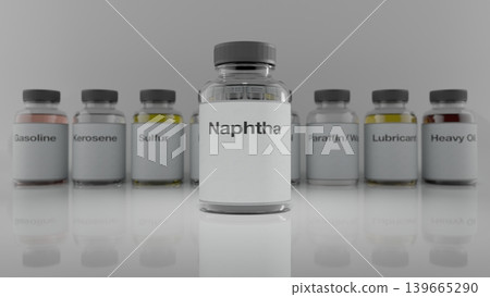 Naphtha and other petroleum products: 3DCG rendering image 139665290